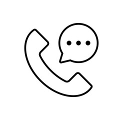 phone and speech bubble icon vector