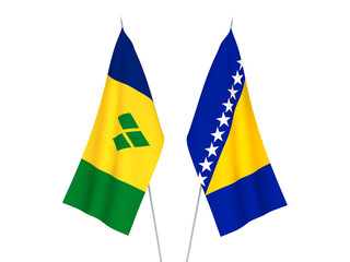 Bosnia and Herzegovina and Saint Vincent and the Grenadines flags