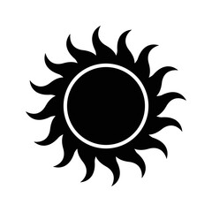 sun icon vector design template in white background
