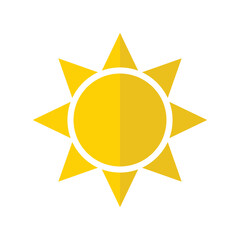 sun icon vector design template in white background