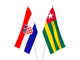 Croatia and Togolese Republic flags