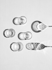 The light and shadow of the glass