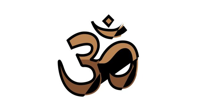 hinduism religion color icon animation