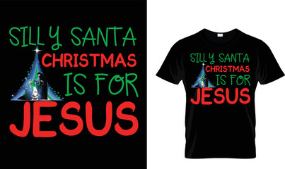 Silly Santa Christmas..T-shirt design.