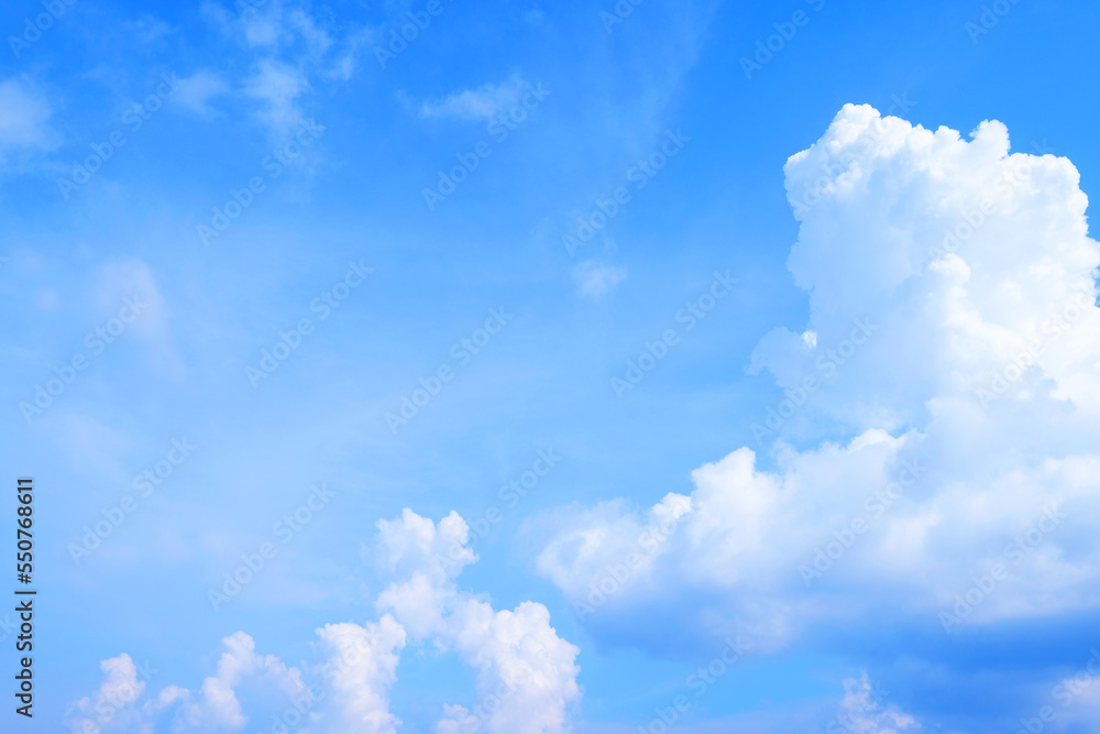 Wall mural beautiful blue sky clouds for background.