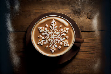 Cup of Cappuccino or Latte with Artwork in Forth
 