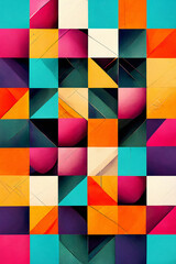 Vibrant colourful pattern background.
Digitally generated AI image