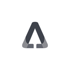 flat logo typography A. vector illustration