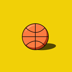 basketball illustration or icon. design flats