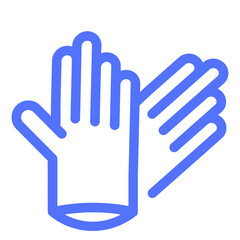 Cleaning Gloves Household Rubber Icon