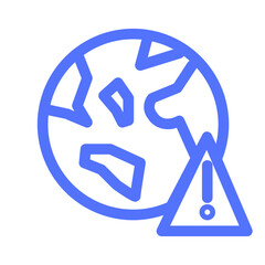 Climate Change Earth Planet Danger Warning Icon