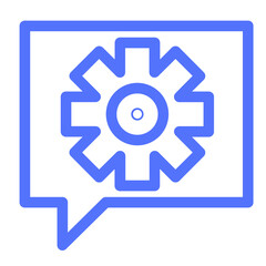 Cog Gear Talk Communication Message Icon