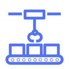 Conveyor Factory Industry Engineer Engineering Production Icon