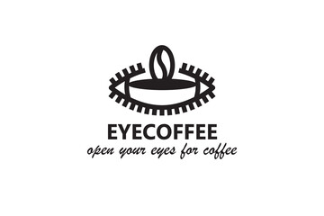 Eye coffee logo concept