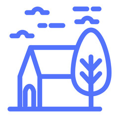 Country Home House Real Estate Icon