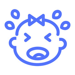 Crying Baby Child Cry Angry Girl Icon