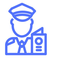 Customs Officer Passport Icon