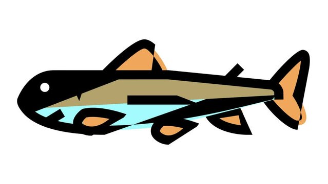 fry salmon color icon animation
