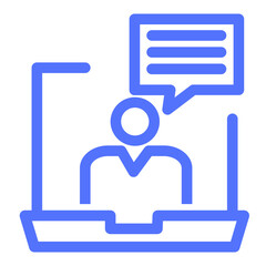 Customer Service Support Computer Man Laptop Assistance Icon