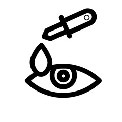 Drop Dropper Eye Healthcare Medical Medicine Pipette Icon