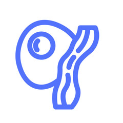 Egg Bacon Eggs Fried Breakfast Icon