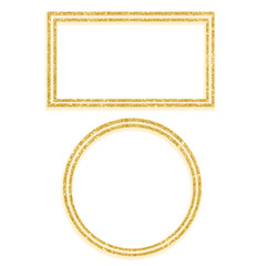 set of golden frames png