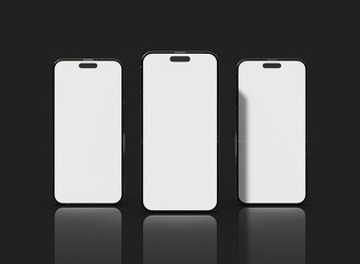 Smartphone mockup based on iphone 14 15 pro, for ui/ux design, infographics, online business, app design, marketing, photography and any design you want to load on it.	