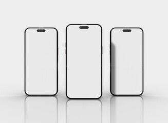 Smartphone mockup based on iphone 14 15 pro, for ui/ux design, infographics, online business, app design, marketing, photography and any design you want to load on it.	