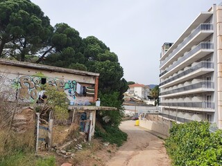 abandoned hotel during the covid epidemic in spain