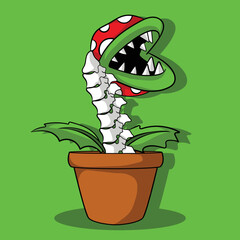 artwork illustration and cute character design monster plant © astro