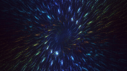 3D rendering abstract circle light background