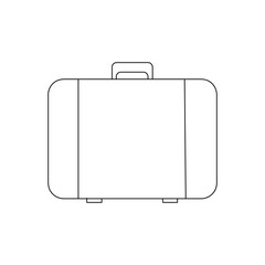 luggage symbol isolated on a white background. line art vector 
