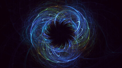 3D rendering abstract circle light background