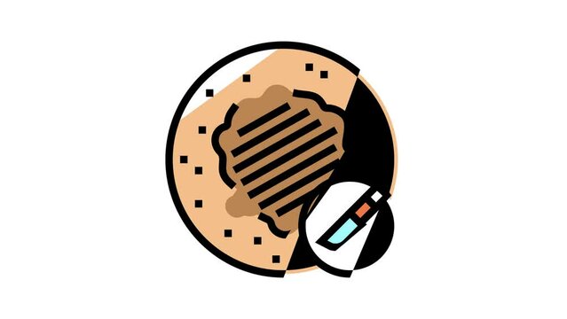shave excision mole removal color icon animation