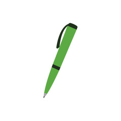green pen isolated on white background.