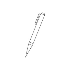 pen mockup icon. Realistic illustration of pen mockup vector icon. Illustration of pen. Perfect for coloring book, textiles, icon, web, painting, children's books, t-shirt printing, post