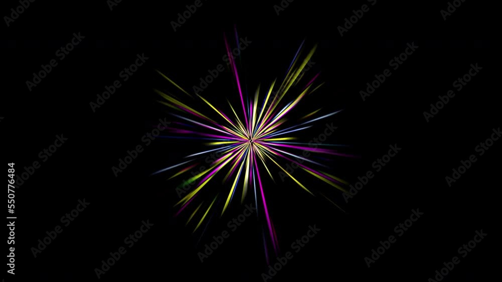 Poster abstract loop colorful speed light with beam radial rays light emitted from the center star shine bu