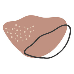 Pastel Brown Abstract Shape