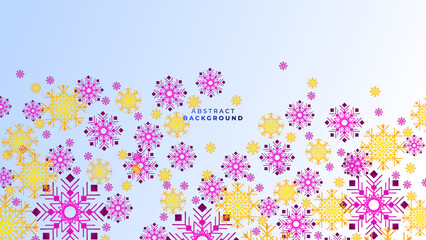 christmas background with snowflake snow and text space