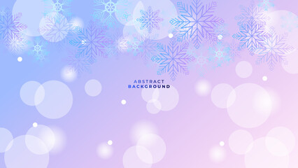 christmas background with snowflake snow and text space