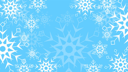 Christmas holiday background with snowflake and text space. Merry christmas winter design card. Vector illustration. New year background with snow decoration. For banner, greeting card, and wallpaper