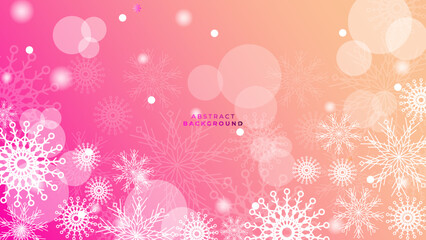 christmas background with snowflake snow and text space