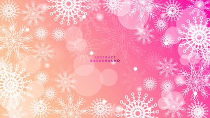 Fototapeta na wymiar christmas background with snowflake winter snow border vector illustration for greeting card, wallpaper, banner, happy holiday, new year, and party invitation
