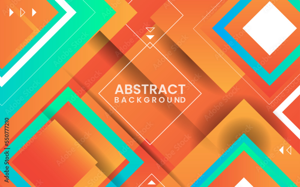 Aufkleber abstract gradient square geometric shape colorful background