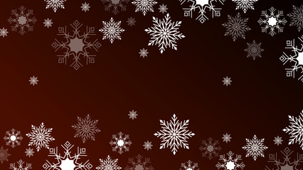 christmas background with skin tone snowflake decoration. New year 2023 and merry christmas card. Snowflake snow decoration with beige paster color tone