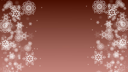 christmas background with skin tone snowflake decoration. New year 2023 and merry christmas card. Snowflake snow decoration with beige paster color tone