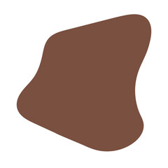 Pastel Brown Abstract Blob Shape