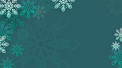 Beautiful christmas background with snowflake snow decoration. Vector illustration