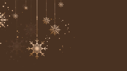 christmas background with snowflakes. Happy new year 2023 background. Merry christmas card decoration with skin tone beige pastel brown color gradient