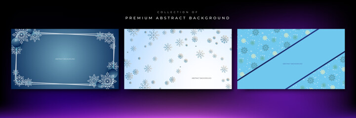 blue christmas background with white snowflakes vector illustration